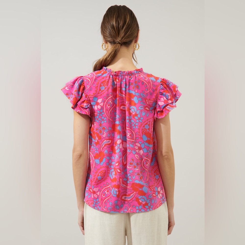 SUGARLIPS Sao Paulo Garnet Bellissima
Ruffle Sleeve Top - Picture 7 of 15